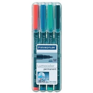 Marqueurs Lumocolor permanents, 4 couleurs, 1.0mm