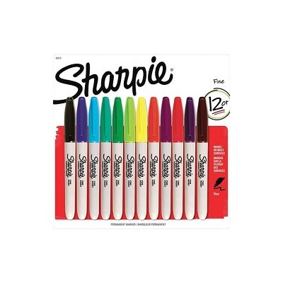 Marqueurs fins Sharpie® 12 couleurs Marqueurs fins Sharpie® 12 couleurs