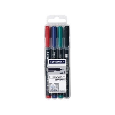 Marqueurs Lumocolor permanents 4 couleurs, 0.6mm Marqueurs Lumocolor permanents 4 couleurs, 0.6mm