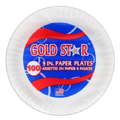Assiettes de carton Mince 9" - 100 / pqt