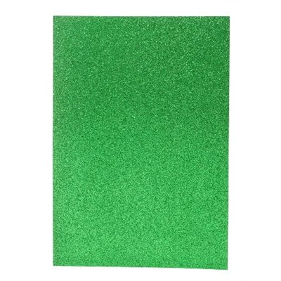 Feuille Cartonné Pailleté - VERT Feuille Cartonné Pailleté - VERT