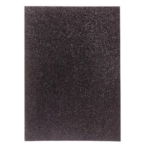 Feuille Cartonné Pailleté - NOIR