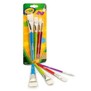 Ensemble de 4 Pinceaux Plats Crayola