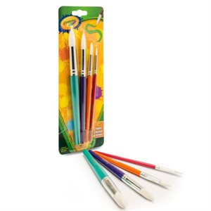 Ensemble de 4 Pinceaux Ronds Crayola