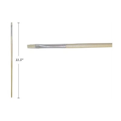 Pinceau Plat, manche long, soie de porc - 6mm Pinceau Plat, manche long, soie de porc - 6mm