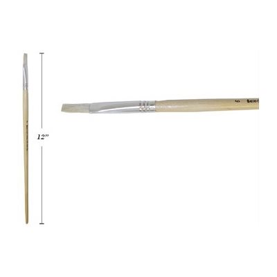 Pinceau Plat, manche long, soie de porc - 11mm Pinceau Plat, manche long, soie de porc - 11mm