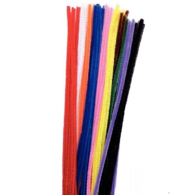 Chenilles couleurs assorties 6mm Chenilles couleurs assorties 6mm