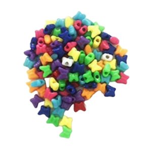 Perles de plastique en forme de PAPILLON, couleurs assorties 500 / pqt