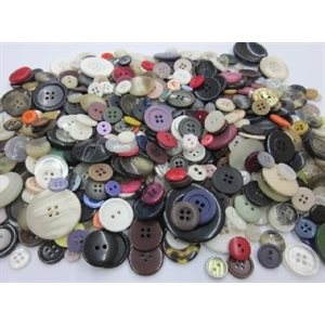 Boutons de chemises assorties, matériaux et formes variés 1lb (454g)