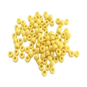 Perles de plastique Pony Opaque, JAUNES 9mm 1000 / pqt