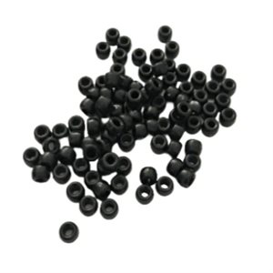 Perles de plastique Pony Opaque, NOIR 1000 / pqt