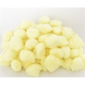 Ouate de coton en boule JAUNE PÂLE 200 / pqt