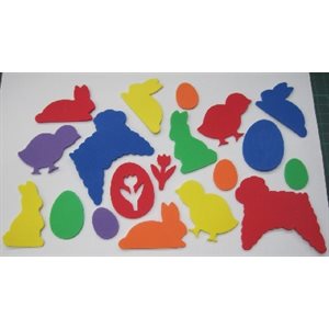Formes mousse PÂQUES non autocollant 60 / pqt