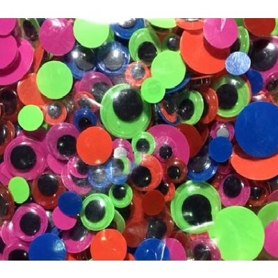 Yeux mobiles couleurs FLUO et grandeur assorties - 160 / Pqt Yeux mobiles couleurs FLUO et grandeur assorties - 160 / Pqt
