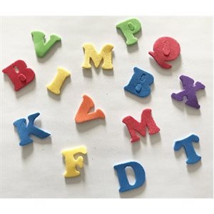 Formes mousse ALPHABET (Autocollants) 78 / pqt