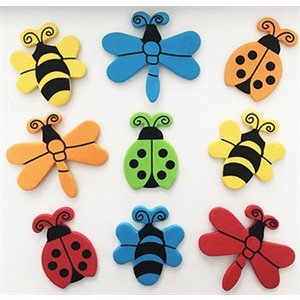 Formes mousse INSECTES (Autocollants) 72 / pqt