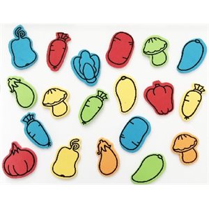 Formes mousse LÉGUMES (Autocollants) 63 / pqt