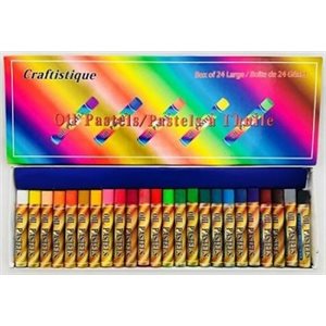Pastels à l'huile lisse, format Jumbo - 24 / Bte