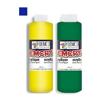 Peinture acrylique scolaire de Demco BLEU FONCÉ (500ML)