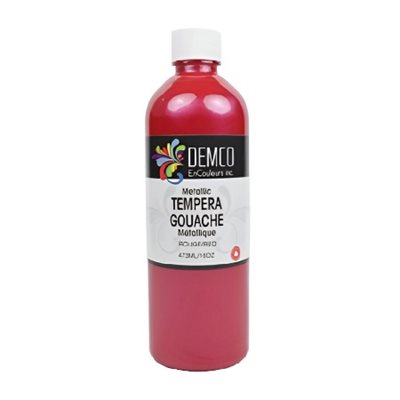 Gouache Demco métallique haute viscosité ROUGE (500ML) Gouache Demco métallique haute viscosité ROUGE (500ML)