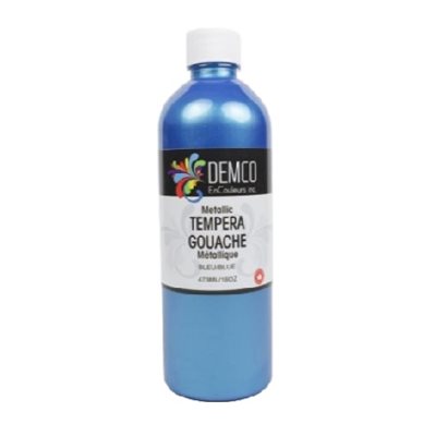 Gouache Demco métallique haute viscosité BLEU (500ML) Gouache Demco métallique haute viscosité BLEU (500ML)