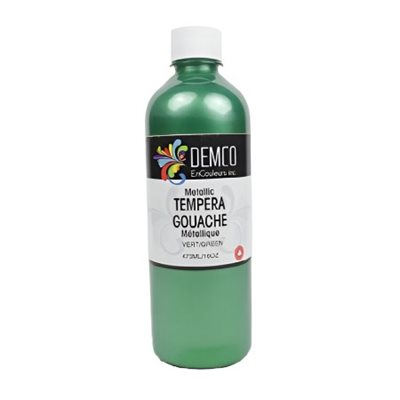 Gouache Demco métallique haute viscosité VERT (500ML) Gouache Demco métallique haute viscosité VERT (500ML)