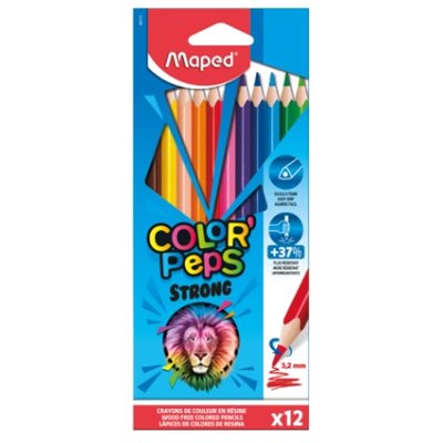 Crayons Maped Color'Peps Strong 12 / Bte Crayons Maped Color'Peps Strong 12 / Bte