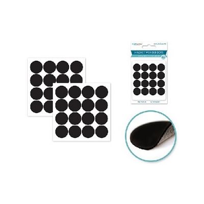 Rondelles Aimantées Autocollantes sur feuille 3 / 4" (19mm) 32 / pqt Rondelles Aimantées Autocollantes sur feuille 3 / 4" (19mm) 32 / pqt