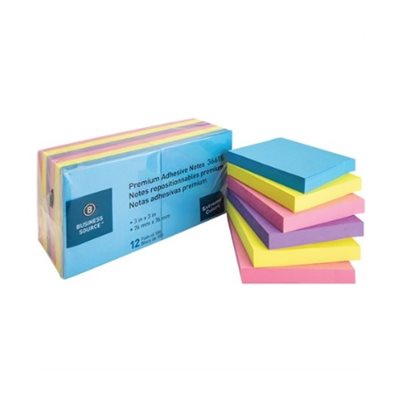 Feuillets adhésifs couleurs variées 3"X3" 12 Blocs Feuillets adhésifs couleurs variées 3"X3" 12 Blocs