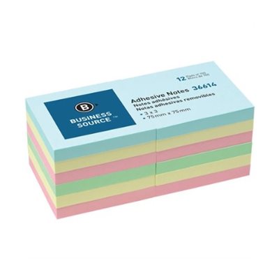 Feuillets adhésifs couleurs Pastel 3"X3" 12 Blocs Feuillets adhésifs couleurs Pastel 3"X3" 12 Blocs