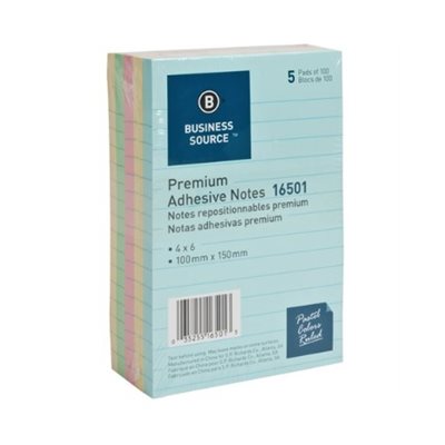 Feuillets adhésifs couleurs Pastel 4"X6" 5 Blocs Feuillets adhésifs couleurs Pastel 4"X6" 5 Blocs