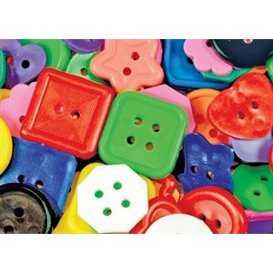 Boutons en platique assorties Roylco, formes assorties 1 lb (454g)