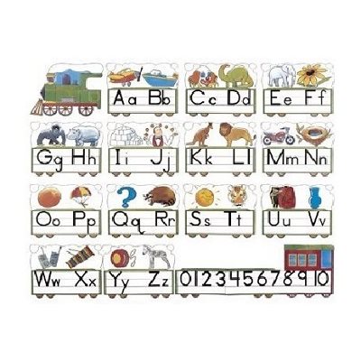 Train de l'Alphabet comportant 16 pièces - 16 pieds (5 m) de long.