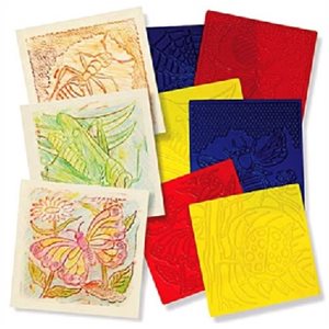 Plaques d'imprimerie motifs INSECTES - 6 plaques