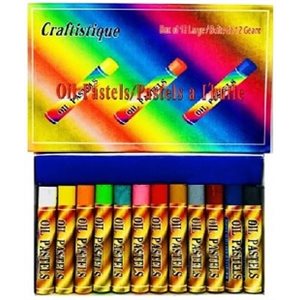 Pastels à l'huile lisse, format Jumbo - 12 / Bte