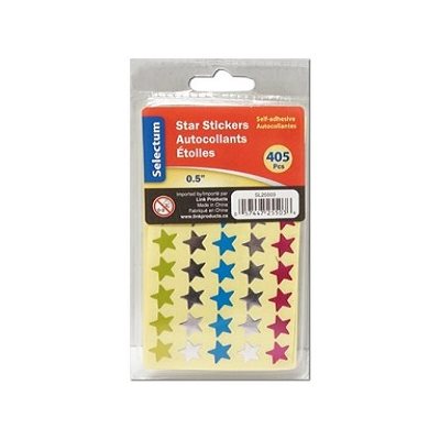 Autocollants métalliques ÉTOILES, couleurs assorties 400 / pqt