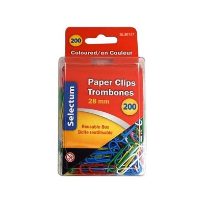 Trombones de couleurs, métal recouvert de plastique 1 1 / 8" (28mm) 150 / bte Trombones de couleurs, métal recouvert de plastique 1 1 / 8" (28mm) 150 / bte