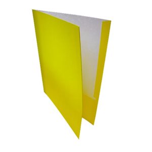 Portfolio Cartonné JAUNE, 2 pochettes