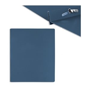 Portfolio Cartonné BLEU FONCÉ, 3 attaches