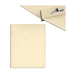 Portfolio Cartonné BLANC. 3 attaches