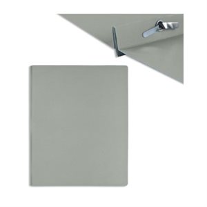 Portfolio Cartonné GRIS, 3 attaches