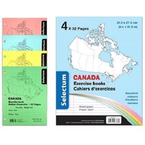 Cahier ligné CANADA 32 pages - 4 / Pqt