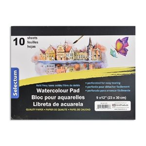 Bloc de papier pour aquarelle 9" X 12"