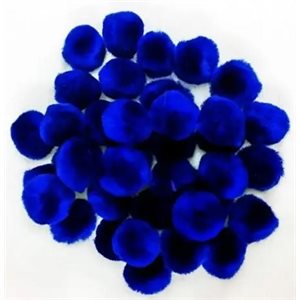 Pompons BLEU ROYAL 3 / 4" (19mm) 55 / pqt