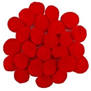 Pompons ROUGE 3 / 4" (19mm) 55 / pqt