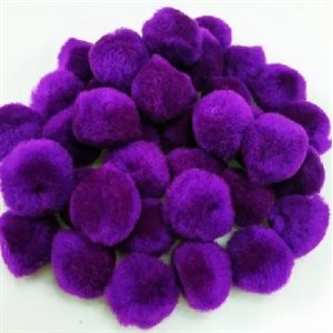 Pompons POURPRES 3 / 4" (19mm) 55 / pqt
