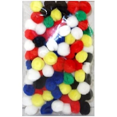 Pompons couleurs Régulières assorties 1 / 4" (6mm) 100 / pqt Pompons couleurs Régulières assorties 1 / 4" (6mm) 100 / pqt