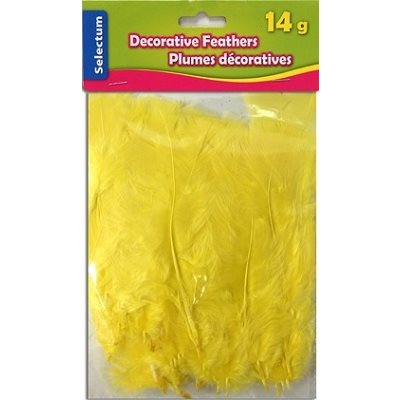Plumes décoratives JAUNE 14g / pqt Plumes décoratives JAUNE 14g / pqt