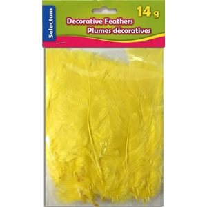 Plumes décoratives JAUNE 14 Grammes