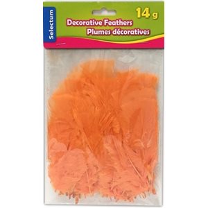 Plumes décoratives ORANGE 14 Grammes